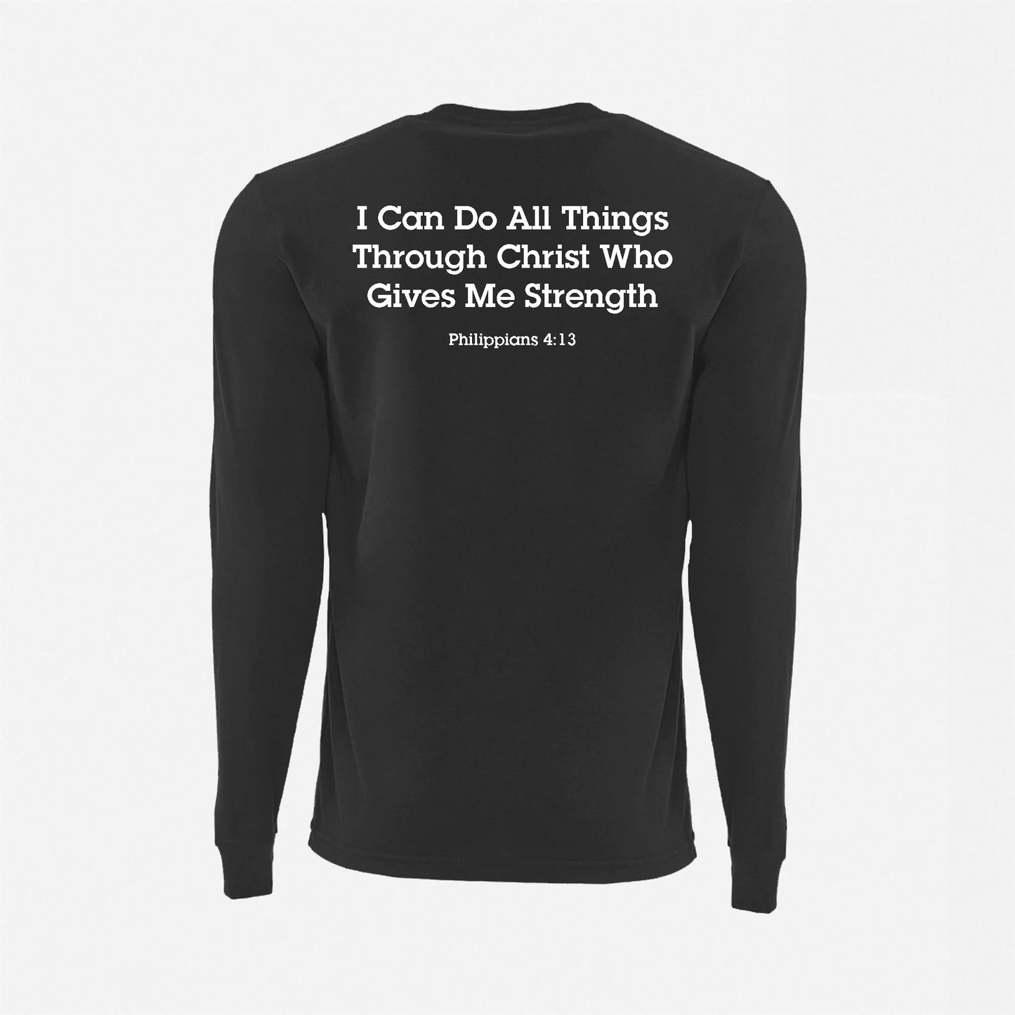 JJ Safety LLC Black "Philippians 4:13" Long Sleeve
