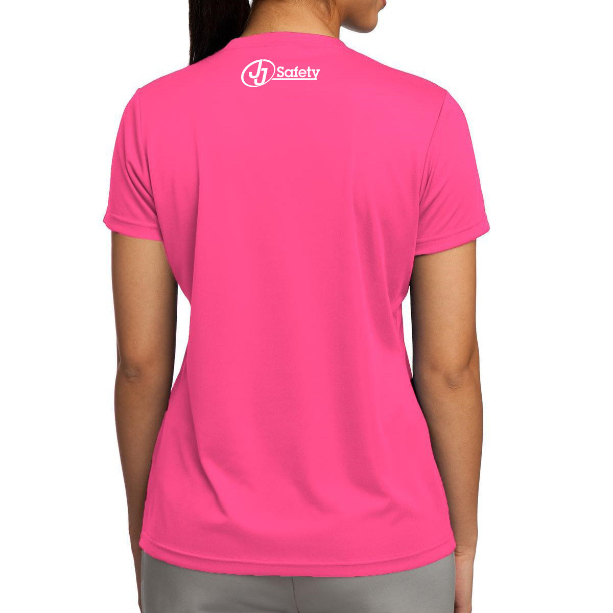 Women's Pink Athletic Short Sleeve