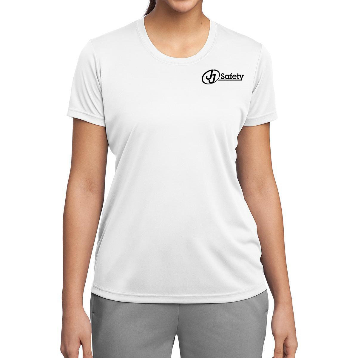 Women's White Athletic Short Sleeve