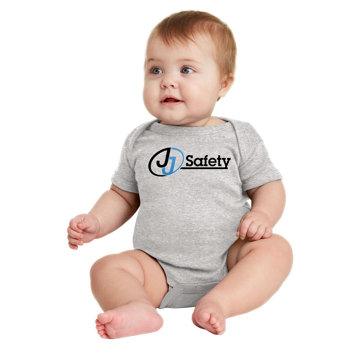 JJ Safety LLC Heather Gray Infant Onesie