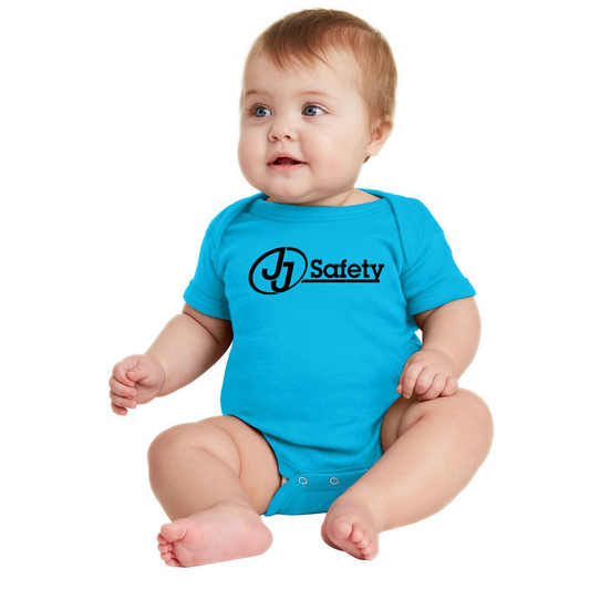 JJ Safety LLC Turquoise Blue Infant Onesie