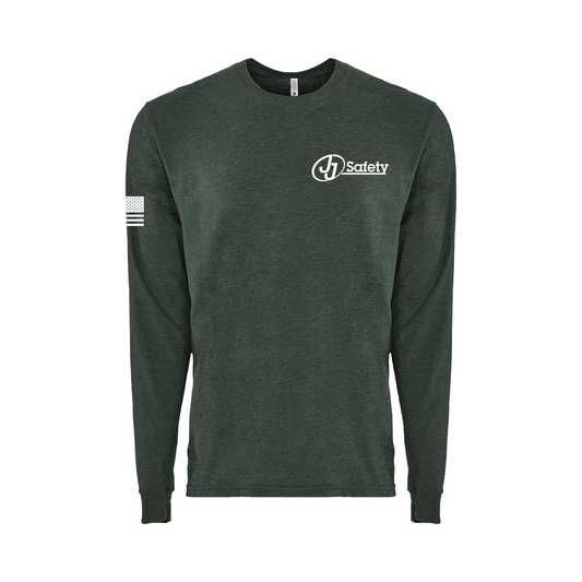 JJ Safety LLC Heather Green "I Identify As Safe" Long Sleeve