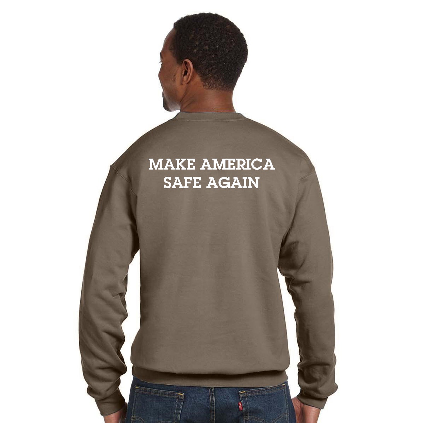 JJ Safety LLC Espresso "Make America Safe Again" Pull Over