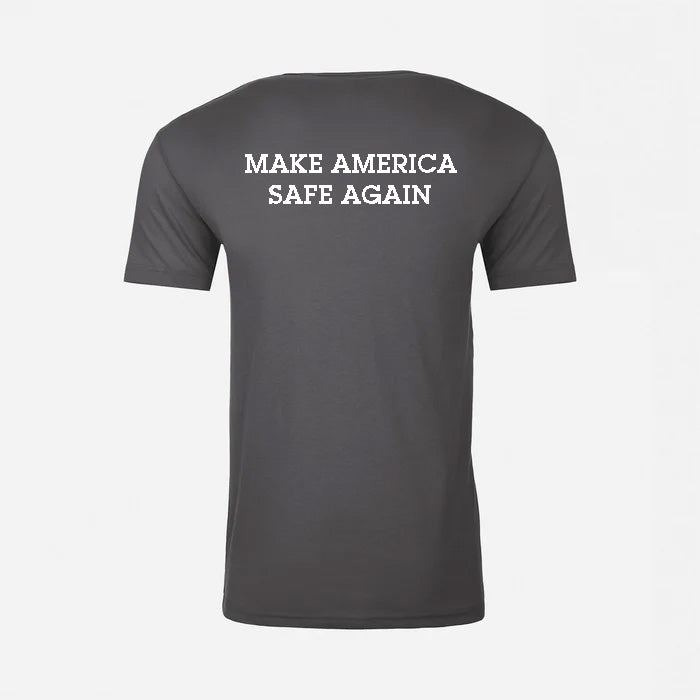 JJ Safety LLC Grey "Make America Safe Again" T-Shirt