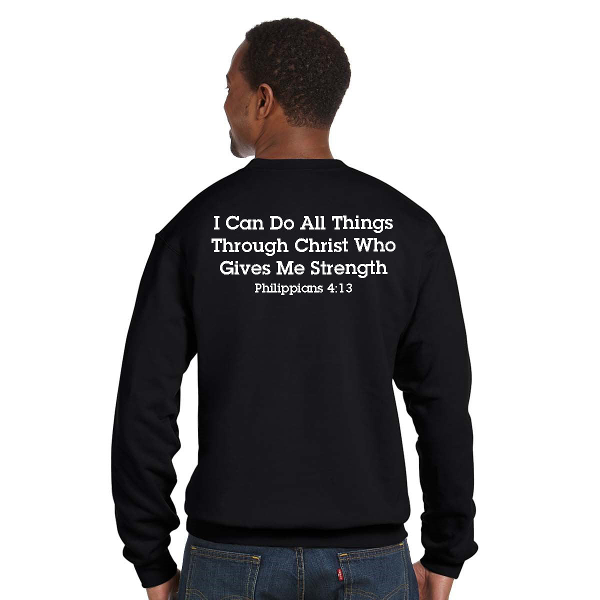 JJ Safety LLC Black "Philippians 4:13" Pull Over