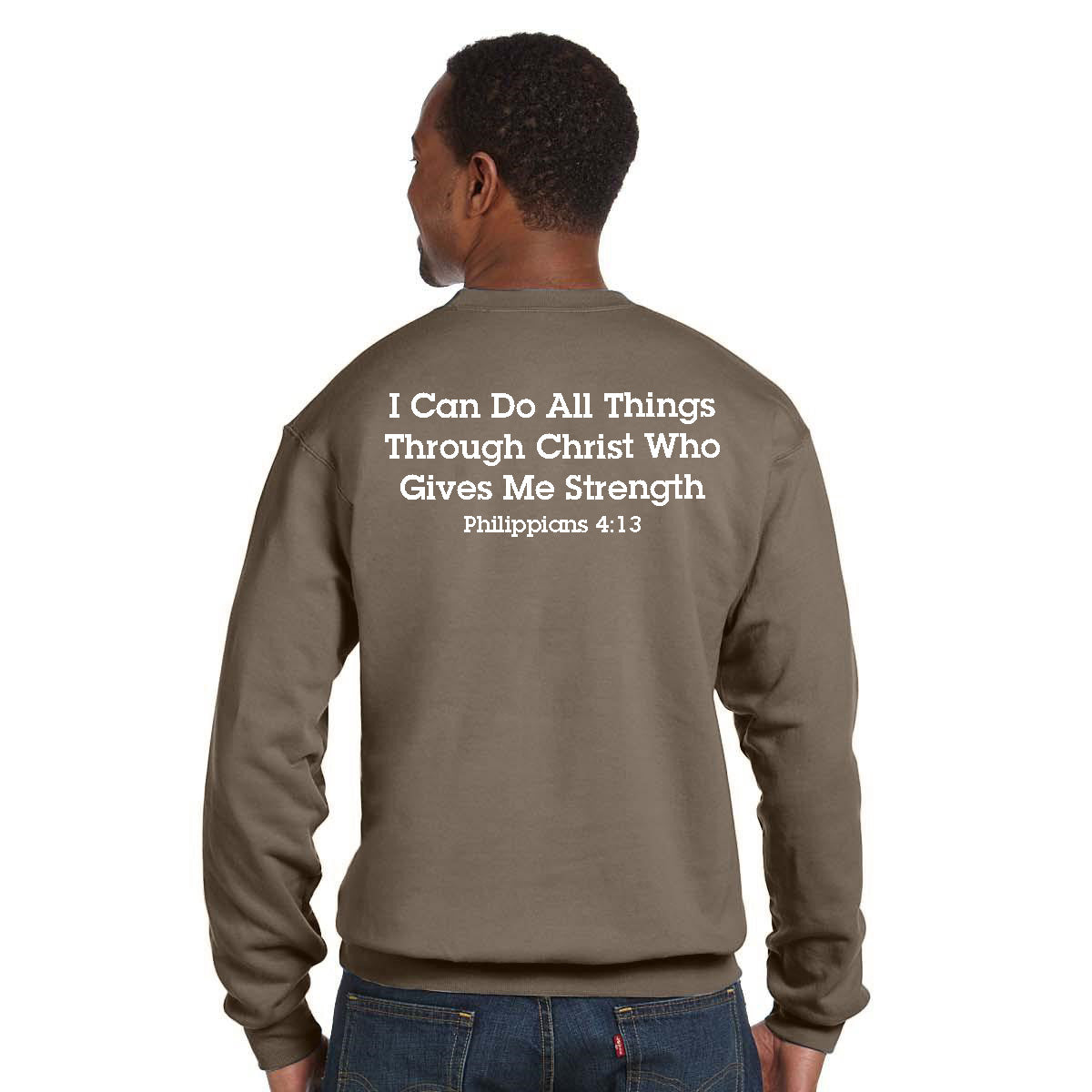 JJ Safety LLC Espresso "Philippians 4:13" Pull Over