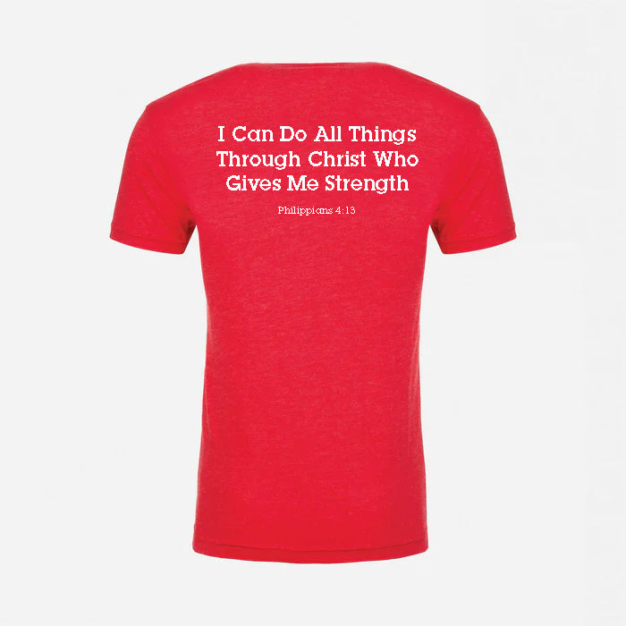 JJ Safety LLC Red "Philippians 4:13" T-Shirt