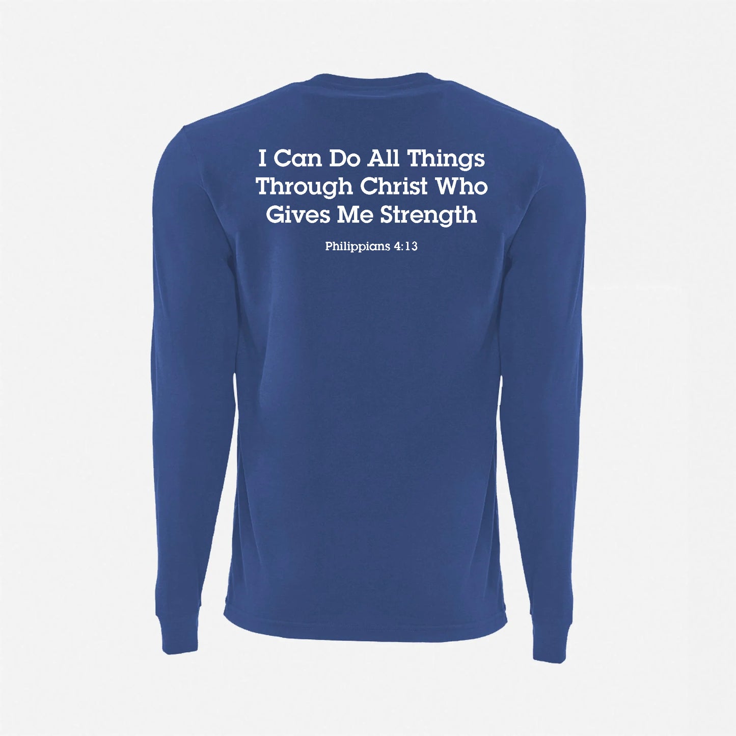 JJ Safety LLC Royal Blue "Philippians 4:13" Long Sleeve